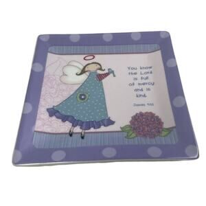Blessings G Studios The Lord Is Full Of Mercy And Is Kind Angel Ceramic Plate